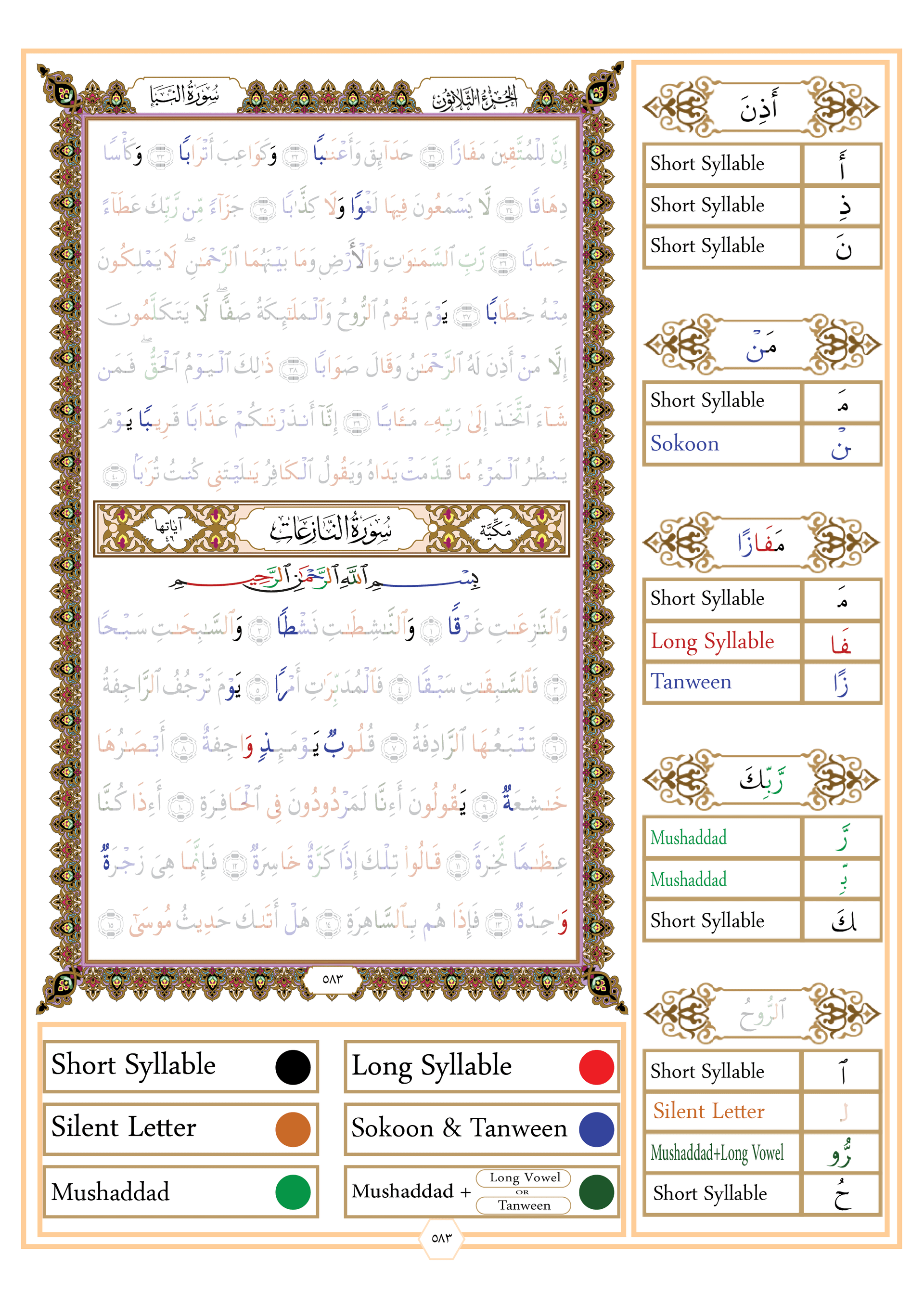 Rules of Noon Saakinah - Idgham Naqes — part 30, page 3 of 21