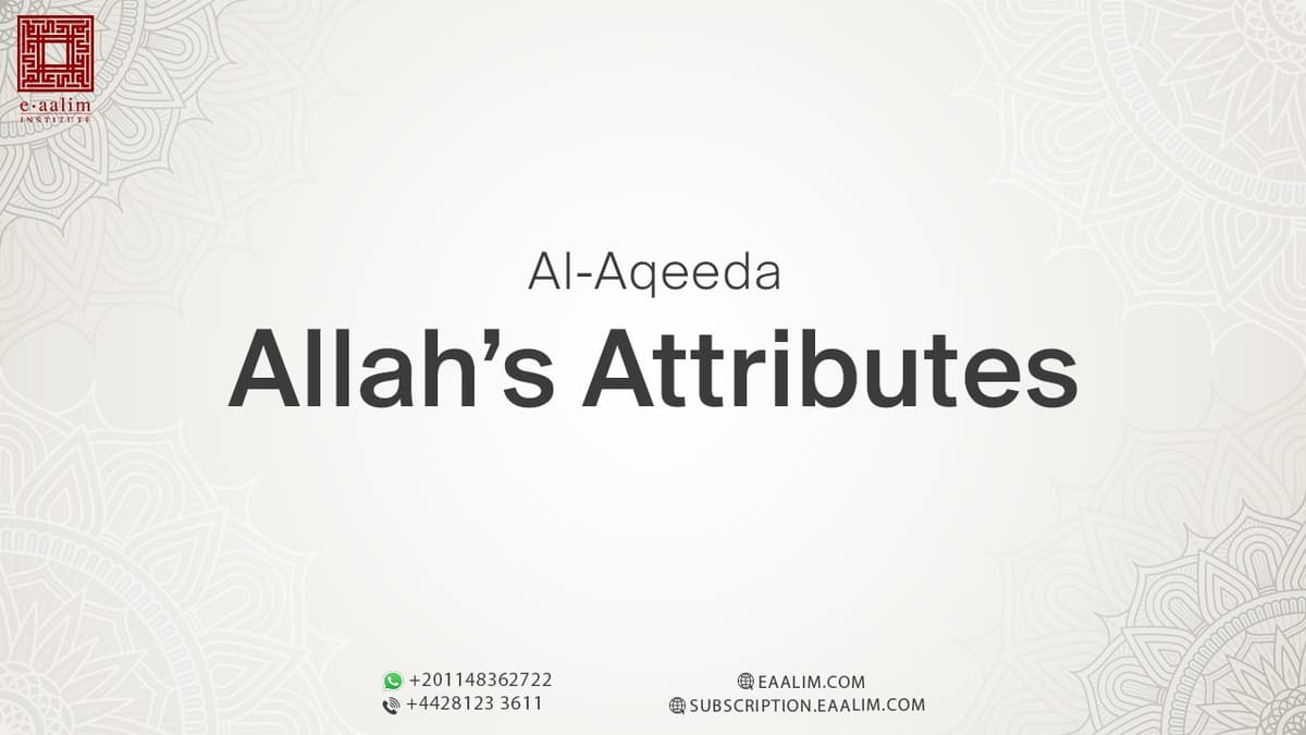 Allah’s Attributes
